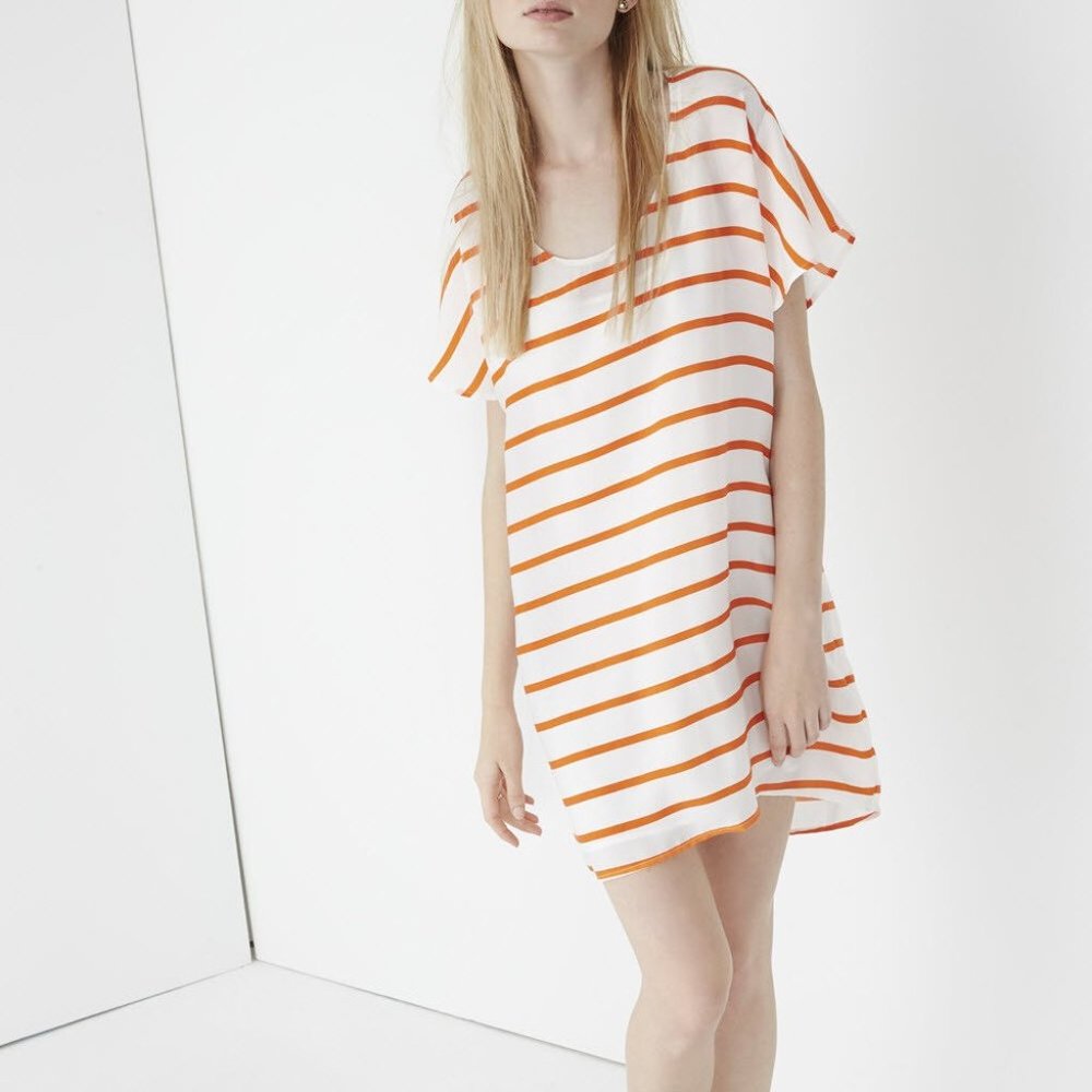 NWT Rebecca Minkoff 'Audrina' Stripe Silk Dress